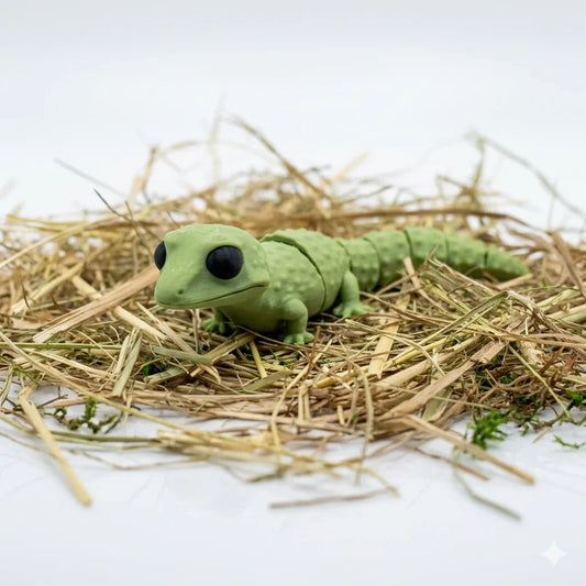 Gecko Figur 3D gedruckt – Bewegliche Tierfigur