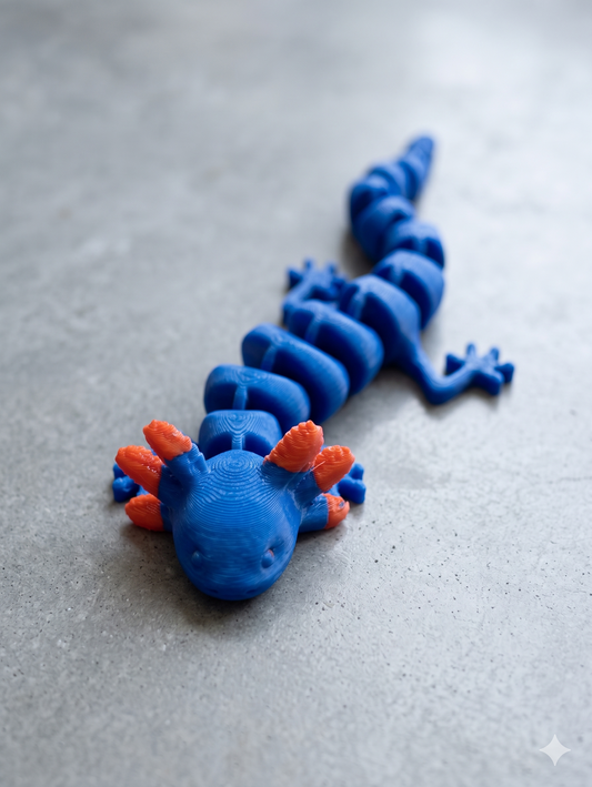 3D gedruckter Axelotl