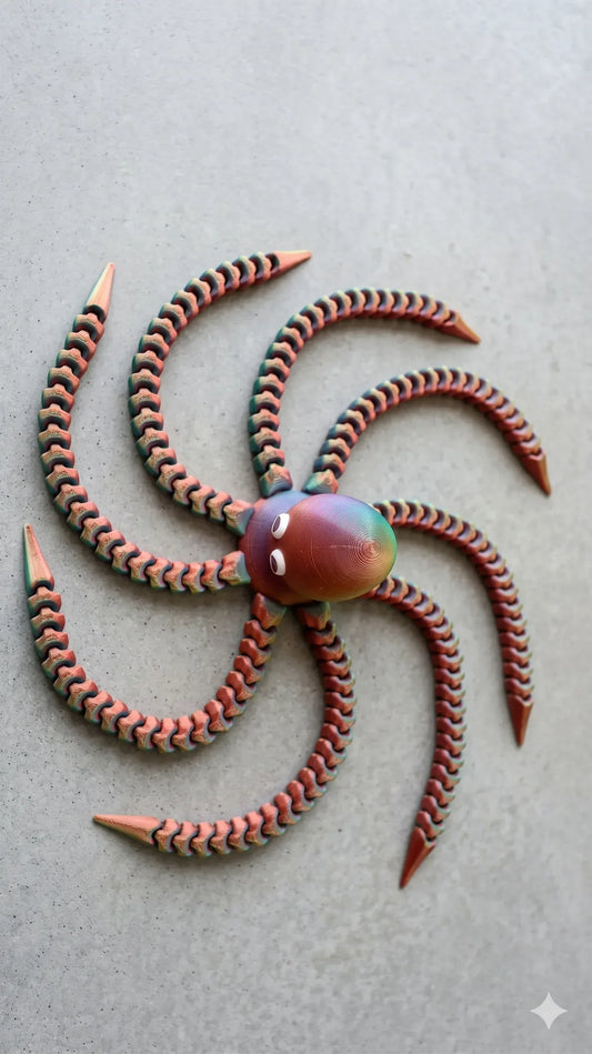 Oktopus Figur 3D gedruckt – Flexi Tintenfisch