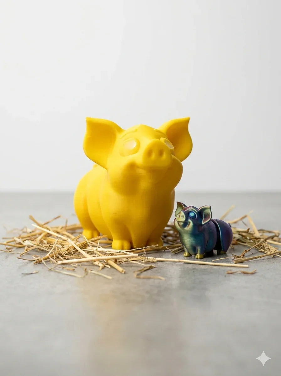 Schweinchen Figur 3D gedruckt – Süße Deko
