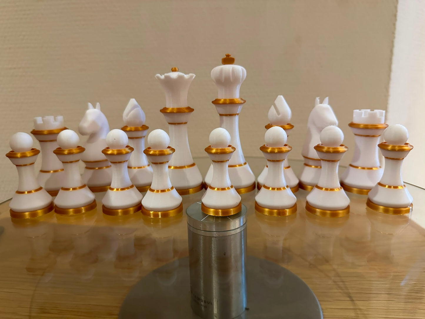 Modernes Designer-Schachspiel aus dem 3D-Drucker | Edles Schachset mit Figuren & Brett