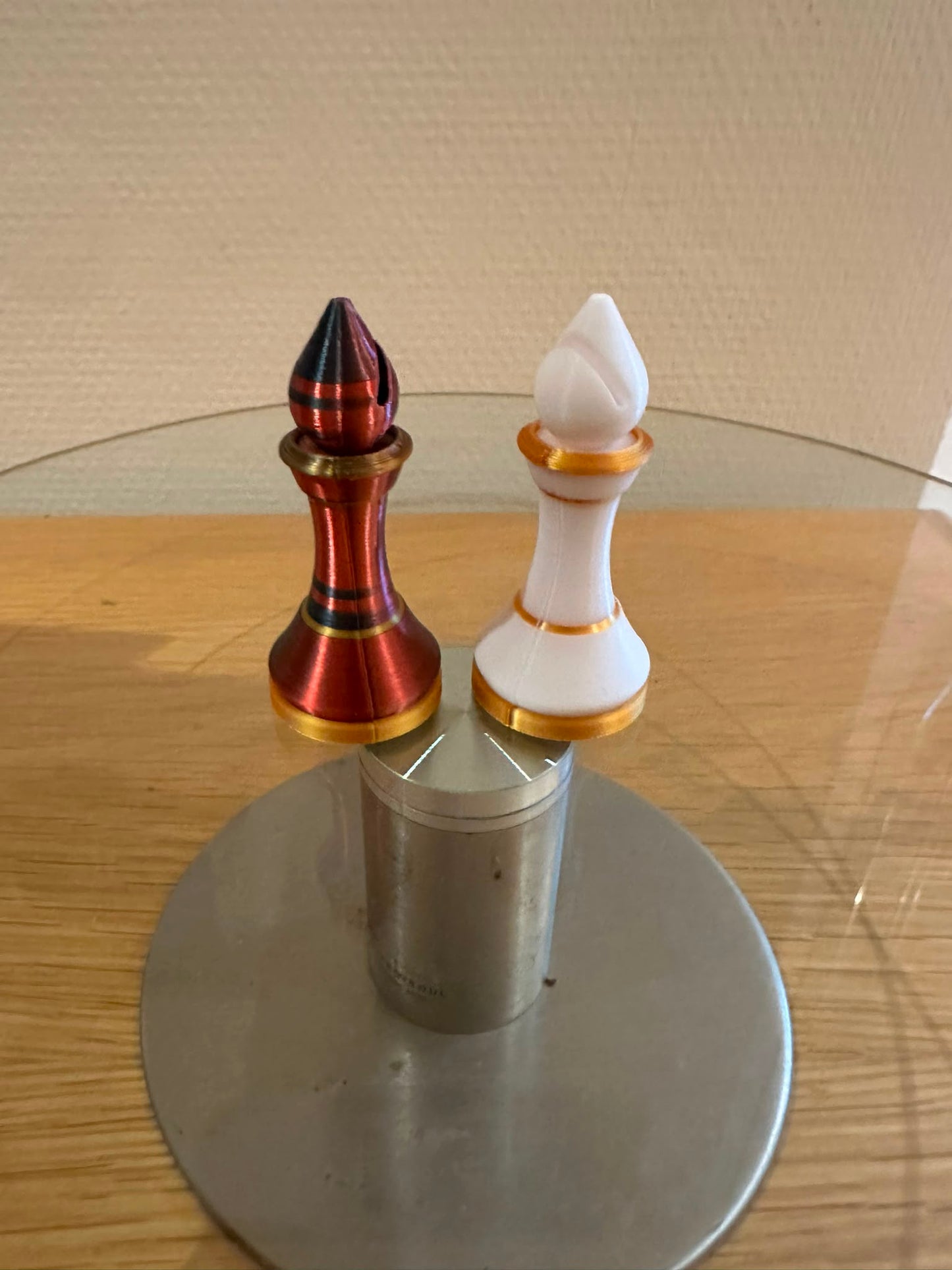 Modernes Designer-Schachspiel aus dem 3D-Drucker | Edles Schachset mit Figuren & Brett