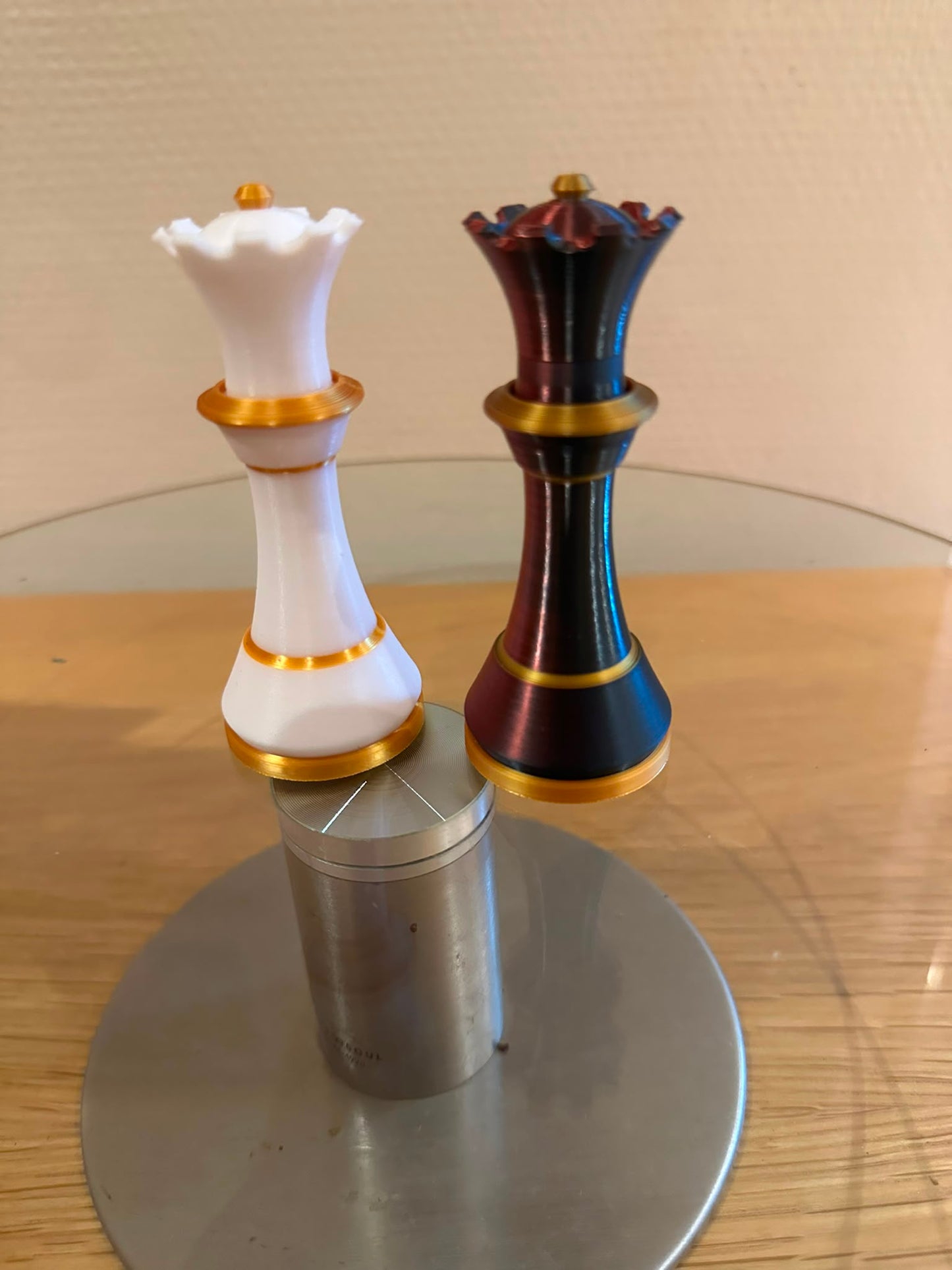 Modernes Designer-Schachspiel aus dem 3D-Drucker | Edles Schachset mit Figuren & Brett