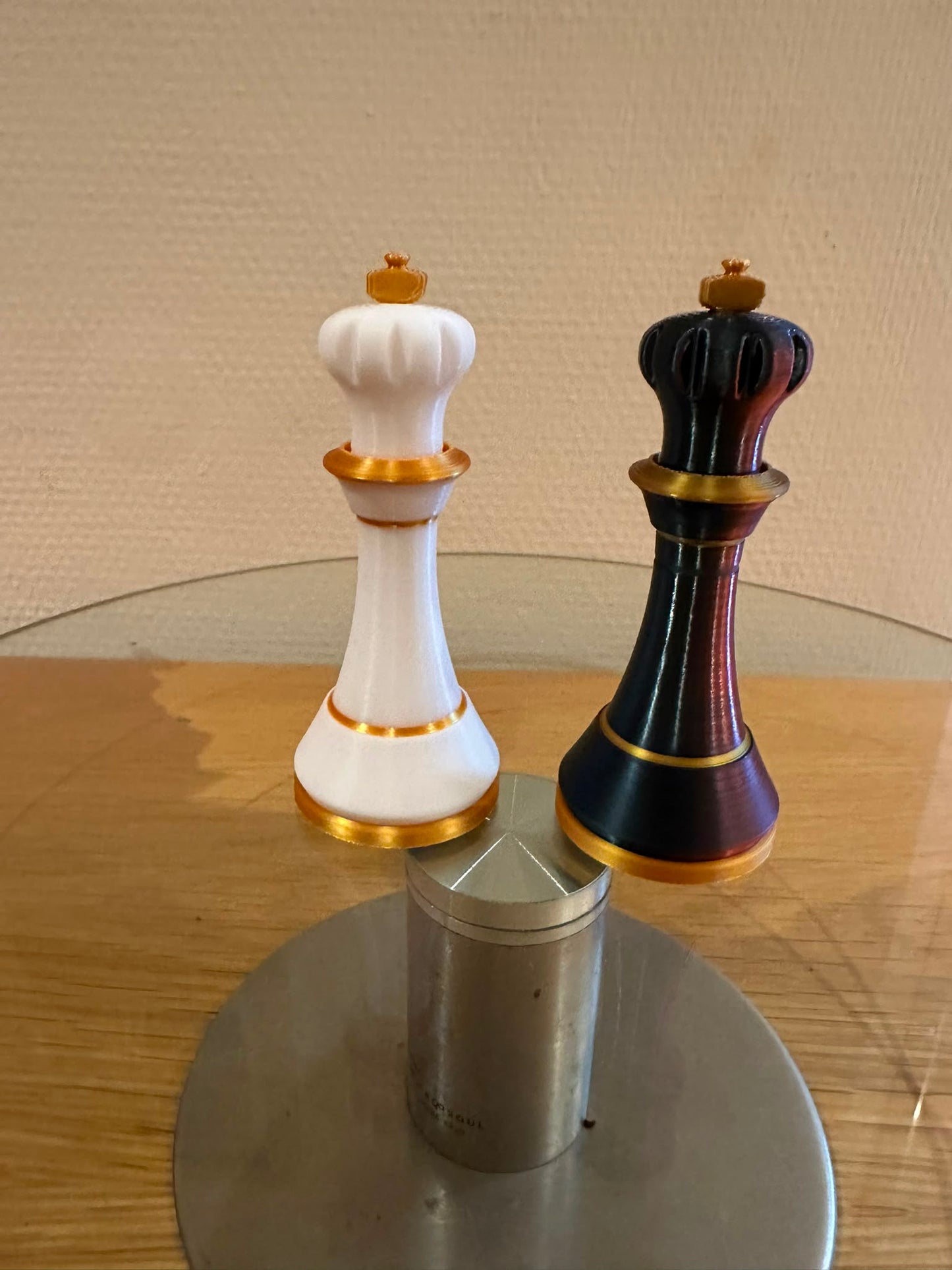 Modernes Designer-Schachspiel aus dem 3D-Drucker | Edles Schachset mit Figuren & Brett
