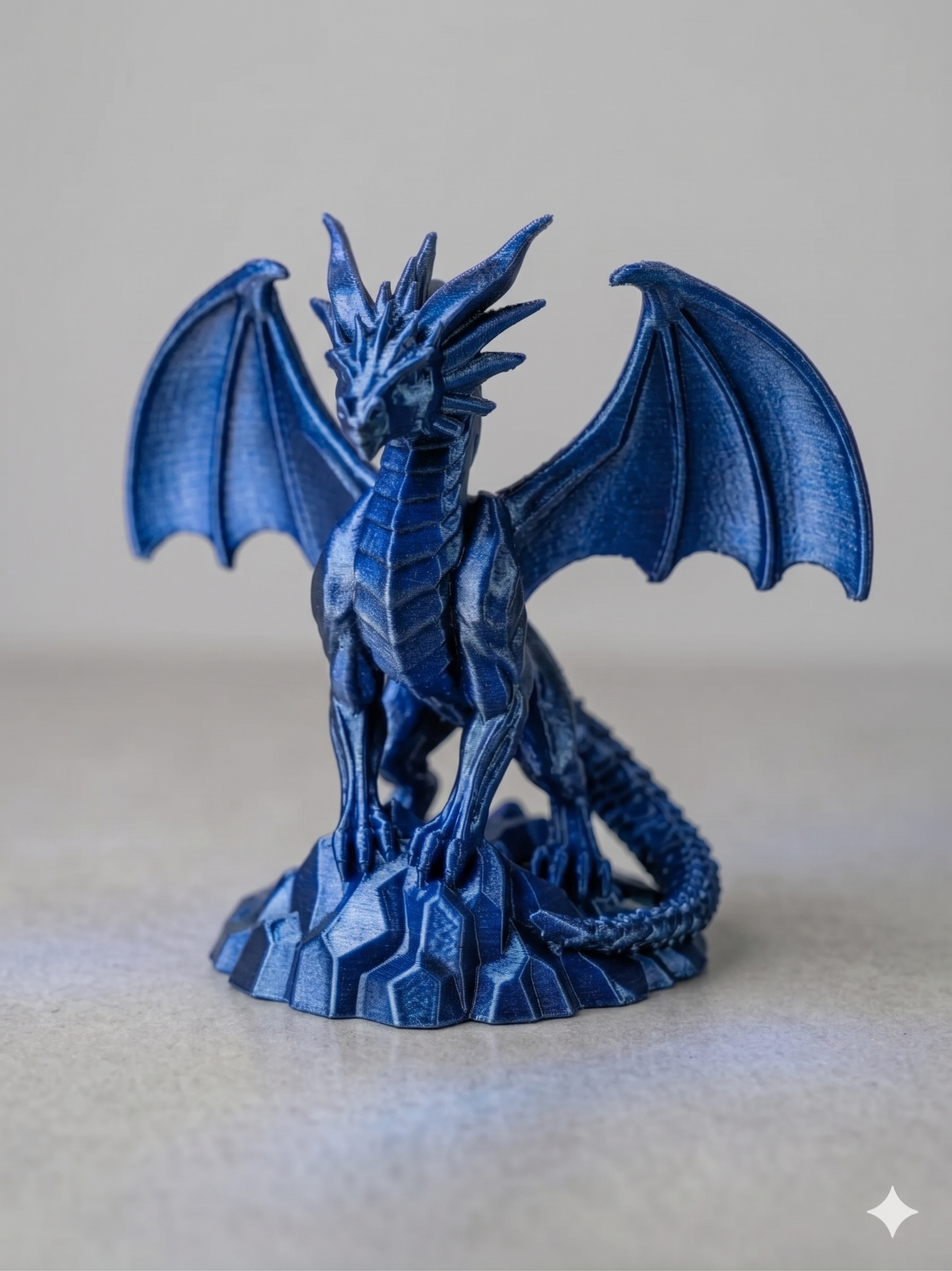 Drache auf Stein 3D gedruckt – Fantasy Deko