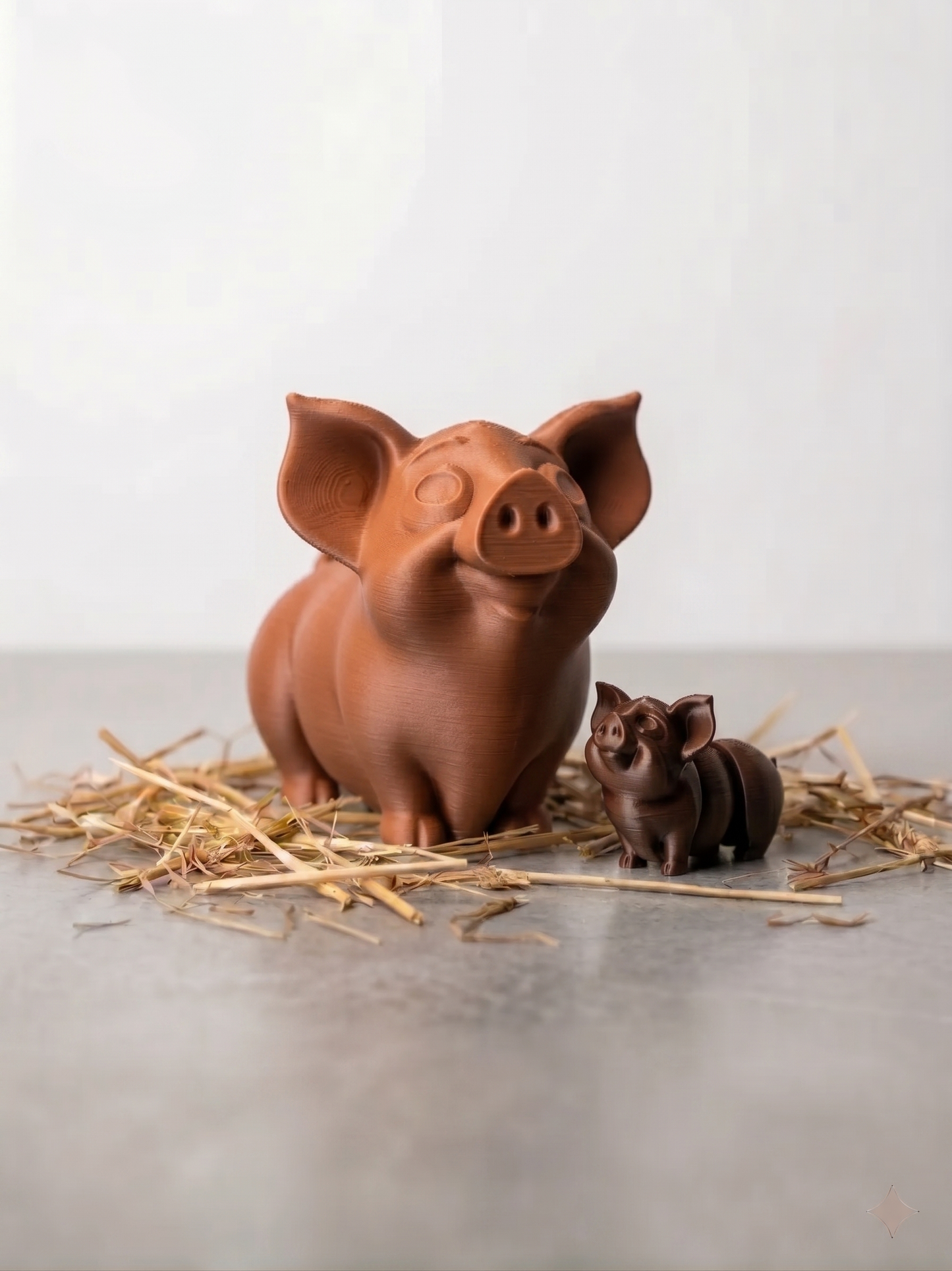 Schweinchen Figur 3D gedruckt – Süße Deko