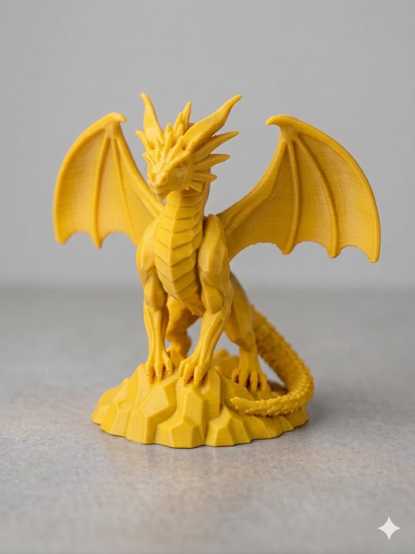 Drache auf Stein 3D gedruckt – Fantasy Deko