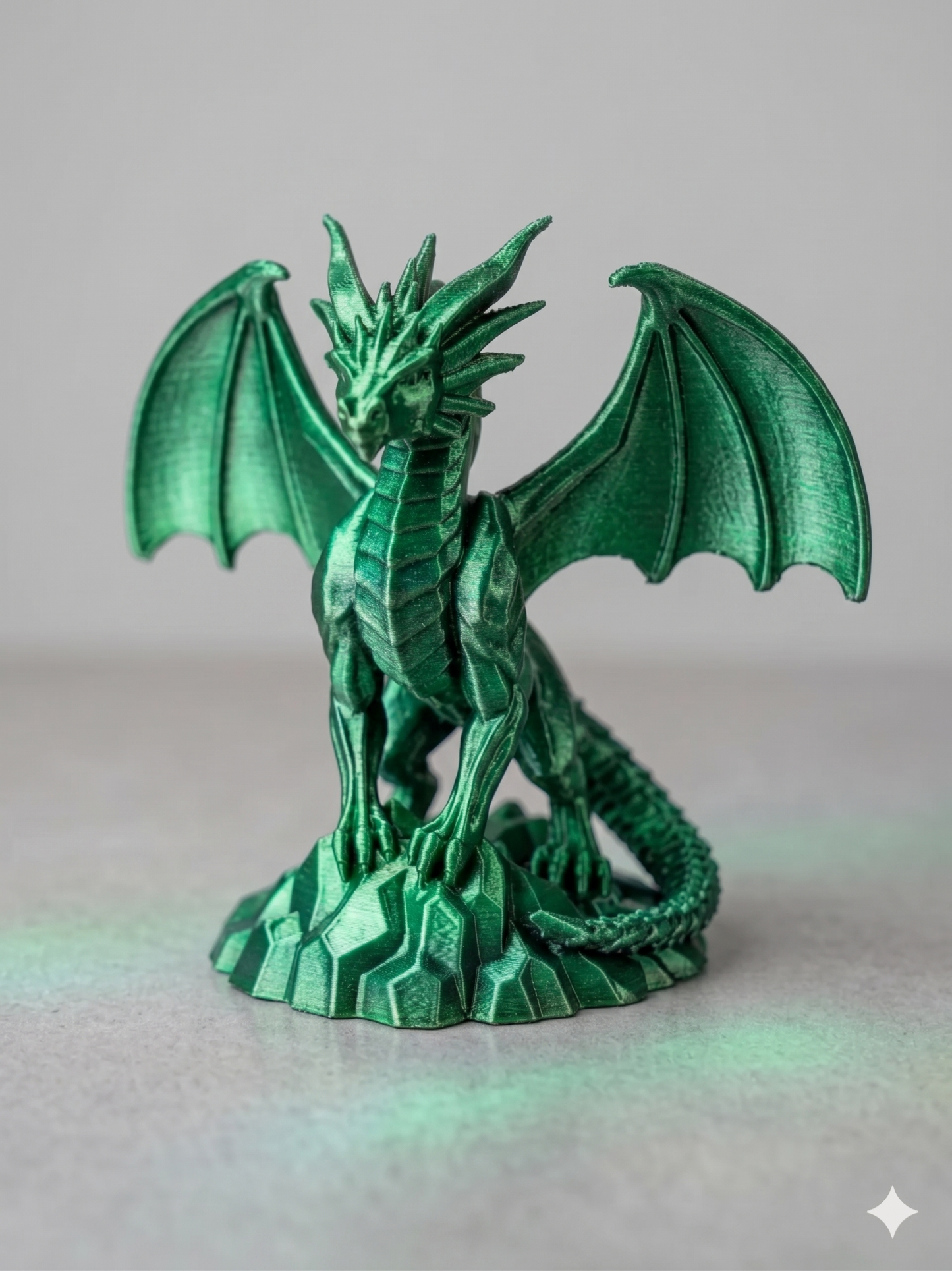 Drache auf Stein 3D gedruckt – Fantasy Deko