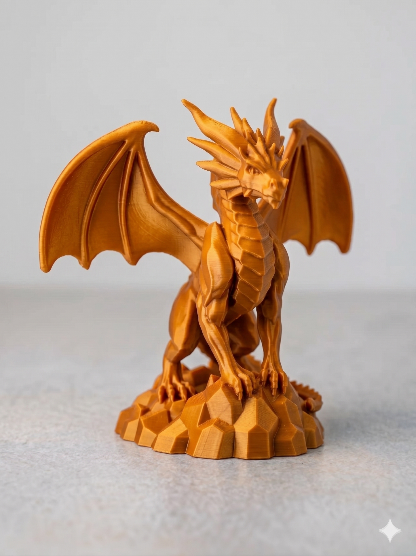 Drache auf Stein 3D gedruckt – Fantasy Deko