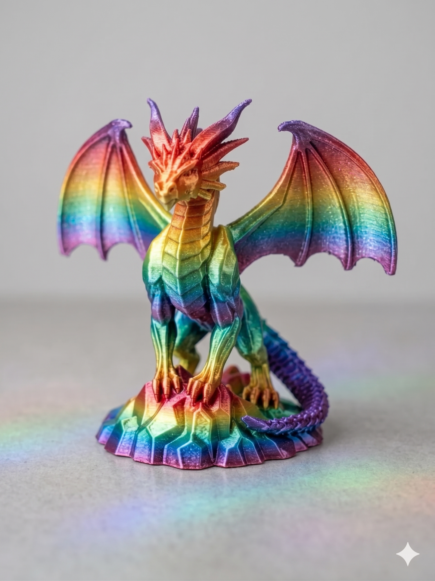Drache auf Stein 3D gedruckt – Fantasy Deko
