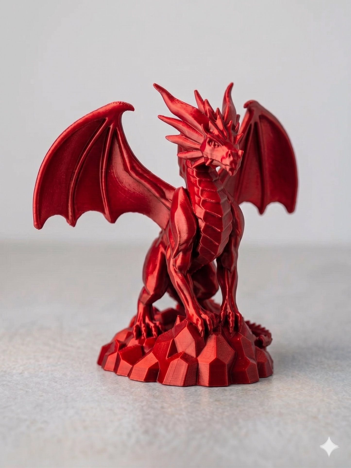 Drache auf Stein 3D gedruckt – Fantasy Deko