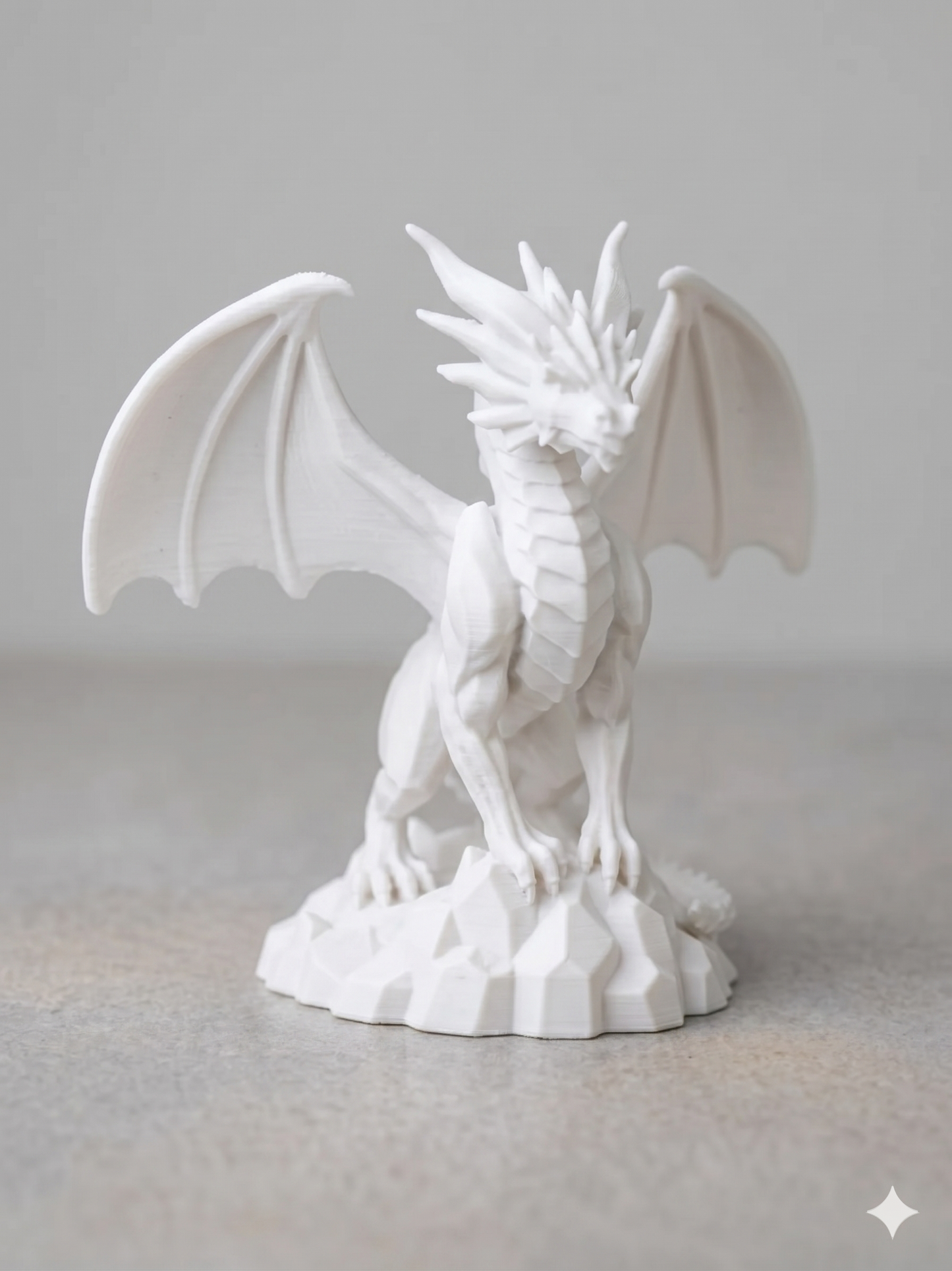 Drache auf Stein 3D gedruckt – Fantasy Deko